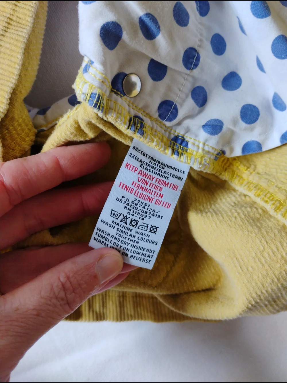Mini boden Yellow Corduroy Mini Skirt